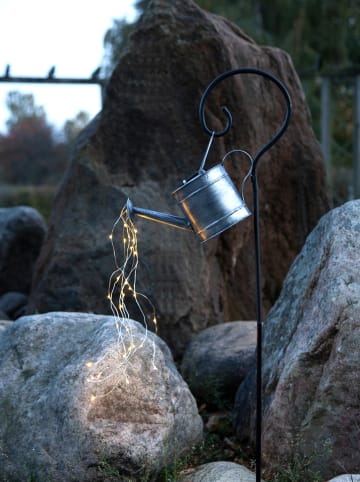 STAR Trading LED-Solarstab "Dew Drop Water Can" in Schwarz - (B)24 x (H)80 x (T)10 cm