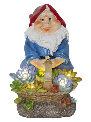 STAR Trading LED-Solar-Dekoleuchte "Gnomy" in Bunt - (H)22 x Ø 14 cm