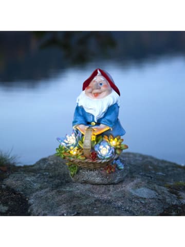 STAR Trading LED-Solar-Dekoleuchte "Gnomy" in Bunt - (H)22 x Ø 14 cm