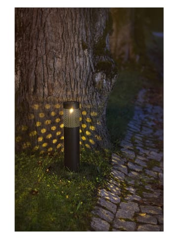 STAR Trading LED-Solar-Gartenstecker "Blace" in Schwarz - (H)39 cm