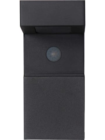 STAR Trading LED-Solar-Wandleuchte "Vici" in Schwarz - (B)9 x (H)20 cm