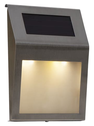 STAR Trading LED-Solar-Edelstahl-Wandleuchte "Wally" - (B)20 x (H)18 cm