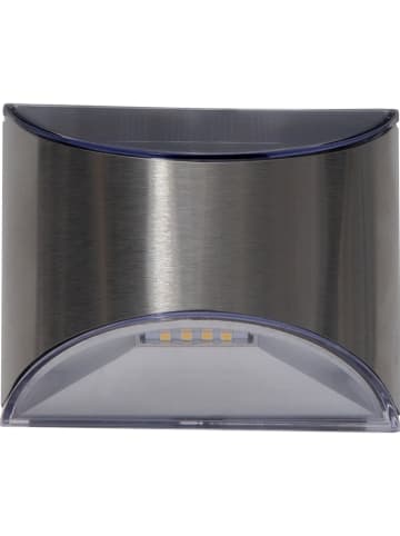 STAR Trading 2er-Set: LED-Solar-Edelstahl-Wandleuchten "Marbella" - (B)18 x (H)10 cm