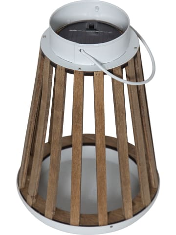 STAR Trading LED-Solar-Laterne "Catania" in Natur - (H)28 cm