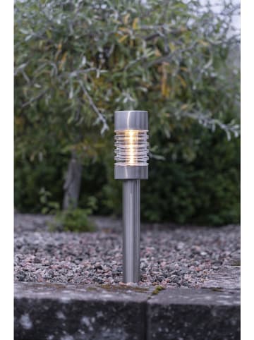 STAR Trading Roestvrijstalen ledsolartuinsteker "Terni" - (H)42 cm