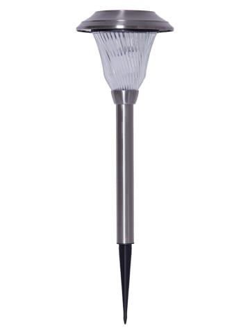 STAR Trading LED-Solar-Gartenstecker "Barcelona" in Silber - (H)41 x Ø 17 cm