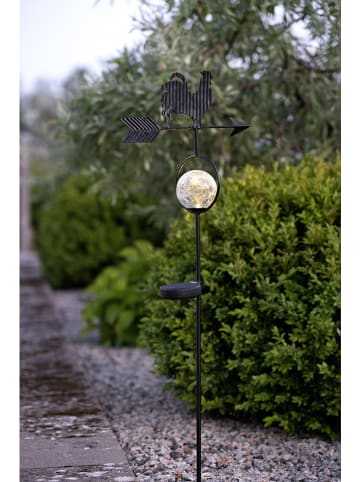 STAR Trading LED-Solar-Gartenstecker "Windy" in Schwarz - (H)81 cm