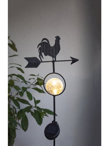 STAR Trading LED-Solar-Gartenstecker "Windy" in Schwarz - (H)81 cm