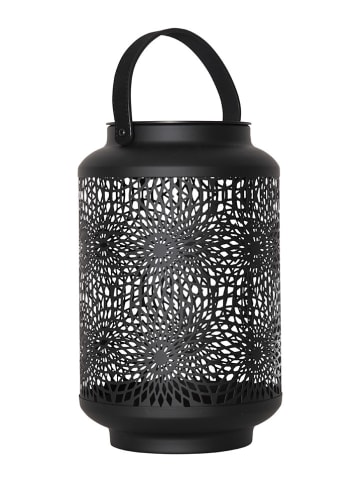 STAR Trading LED-Solar-Laterne "Mandala" in Schwarz - (H)30 x Ø 19 cm