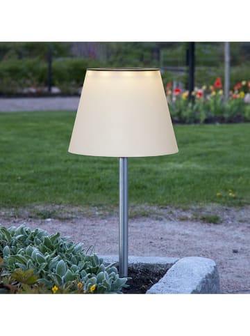 STAR Trading LED-Solar-Gartenstecker "Solini" in Silber/ Weiß