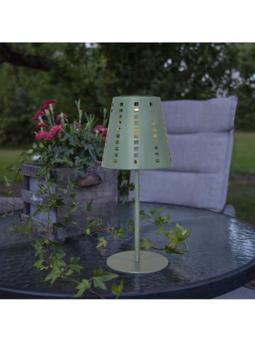 STAR Trading LED-Solar-Tischleuchte "Sola" in Grün - (H)35 x Ø 15 cm