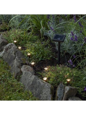 STAR Trading LED-Solar-Lichterkette "Mini Spot" in Schwarz - (L)210 cm