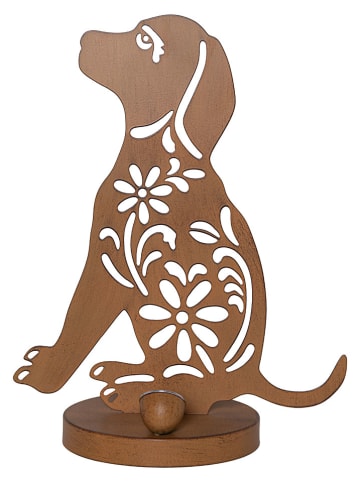 STAR Trading Ledsolardecolamp "Oxidog" roestrood - (L)30 x (B)25 cm