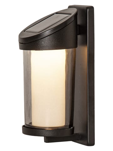 STAR Trading Ledsolarwandlamp "Alippa" zwart - (H)21 x Ø 8,5 cm