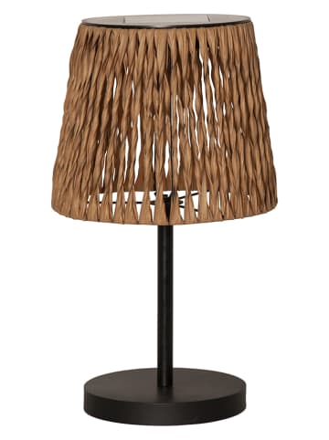 STAR Trading Ledsolartafellamp "Cesta" lichtbruin - (H)48 x Ø 28 cm