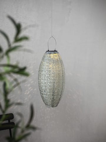 STAR Trading LED-Solar-Laterne "Festa" in Grün - (B)20 x (H)40 cm