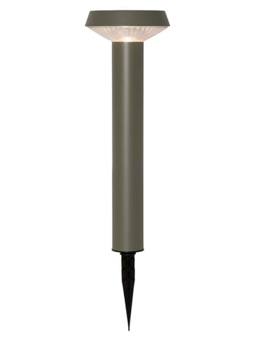 STAR Trading LED-Solar-Gartenstecker "Casa'' in Khaki - (H)45 x Ø 16 cm