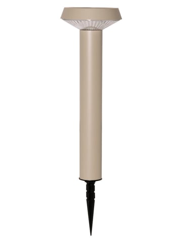 STAR Trading LED-Solar-Gartenstecker "Casa'' in Beige - (H)45 x Ø 16 cm