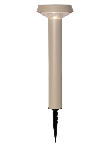 STAR Trading LED-Solar-Gartenstecker "Casa'' in Beige - (H)45 x Ø 16 cm