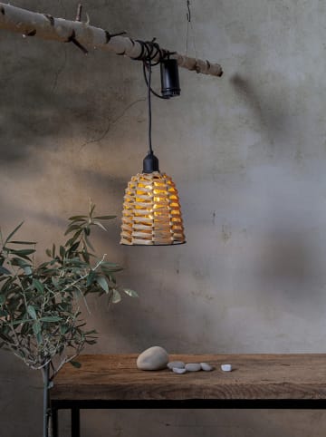 STAR Trading Klosz LED "Twine" w kolorze jasnobrązowym - wys. 15 cm