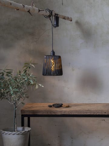 STAR Trading Klosz LED "Twine" w kolorze czarnym - wys. 15 x Ø 15 cm