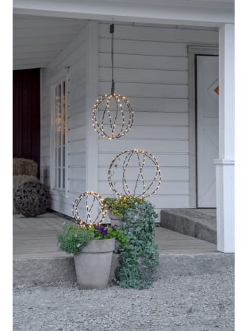 STAR Trading LED-Solar-Gartenstecker "Sphere" in Schwarz - (B)30 x (H)44 cm