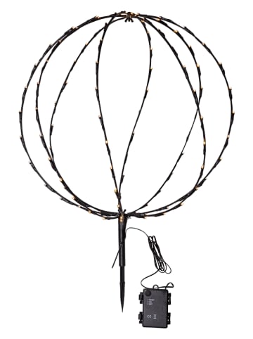 STAR Trading LED-Solar-Gartenstecker "Sphere" in Schwarz - (B)50 x (H)64 cm