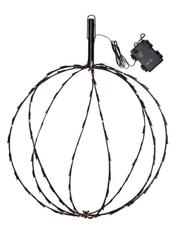 STAR Trading LED-Solar-Gartenstecker "Sphere" in Schwarz - (B)50 x (H)64 cm