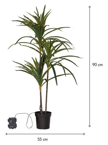 STAR Trading LED-Dekoleuchte "Bali" in Grün - (H)90 x Ø 55 cm