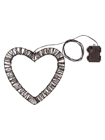 STAR Trading LED-Dekoleuchte ''Vicke Wreath'' in Braun - (L)40 x (B)40 cm