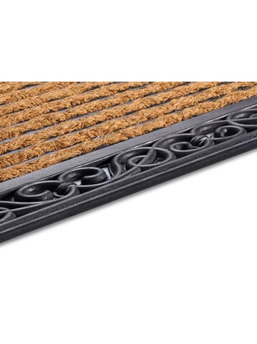 Hanse Home Wycieraczka "Panama" w kolorze jasnobrązowo-czarnym z włókna kokosowego