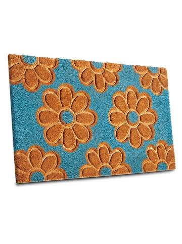 Hanse Home Wycieraczka w kolorze błękitno-jasnobrązowym z włókna kokosowego