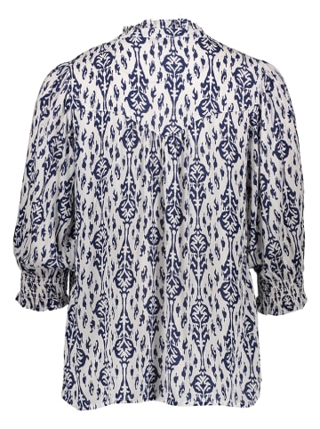 ONLY Bluse in Weiß/ Dunkelblau