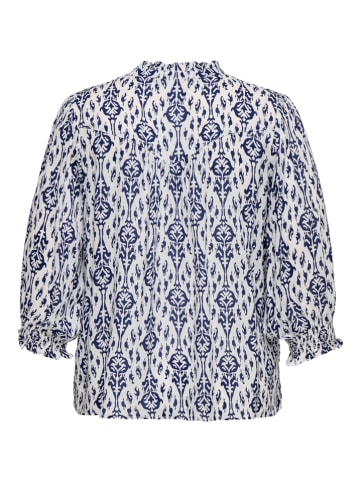 ONLY Bluse in Weiß/ Dunkelblau