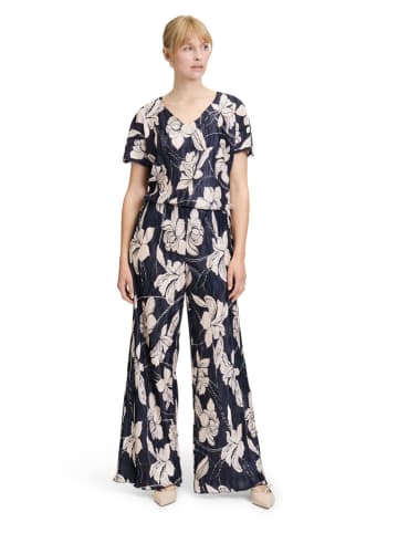 Vera Mont Bluse in Dunkelblau/ Beige