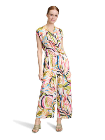 Vera Mont Jumpsuit in Creme/ Orange