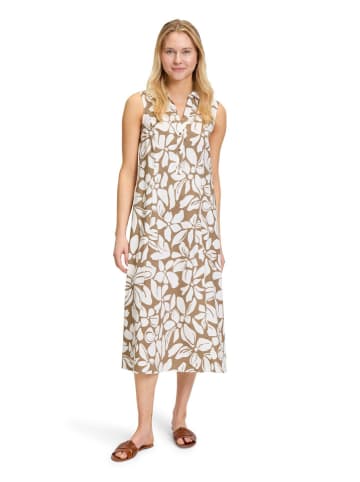 Vera Mont Kleid in Weiß/ Hellbraun