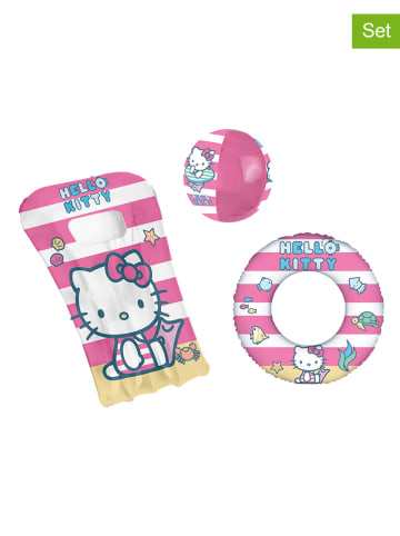 Happy People 3-delige strandset "Hello Kitty" lichtroze - vanaf 3 jaar