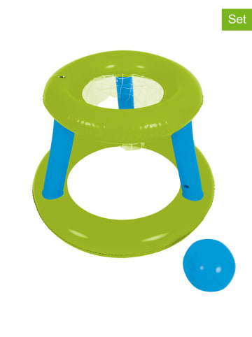 Happy People 2-delige basketbalset blauw/groen