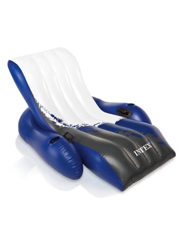Intex Zwemlounge "Floating Recliner" blauw/wit - (L)180 x (B)135 cm