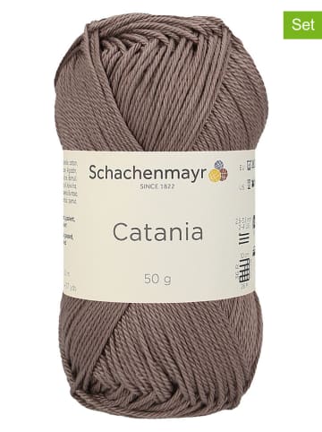 Schachenmayr since 1822 Przędza bawełniana (10 szt.) "Catania" w kolorze szarym - 10 x 50 g