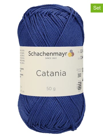 Schachenmayr since 1822 Przędza bawełniana (10 szt.) "Catania" w kolorze niebieskim - 10 x 50 g