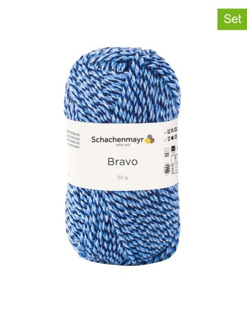 Schachenmayr since 1822 20er-Set: Kunstfasergarne ''Bravo'' in Blau/ Hellblau - 20x 50 g