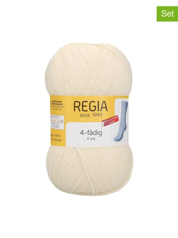 Regia Przędza wełniana (10 szt.) w kolorze kremowym - 10 x 50 g