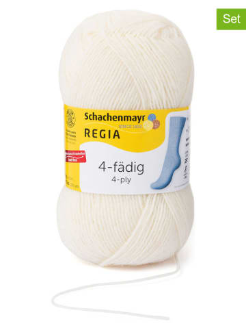 Regia 10-delige set: wollen mixgaren "4fach Color" crème - 10x 50 g