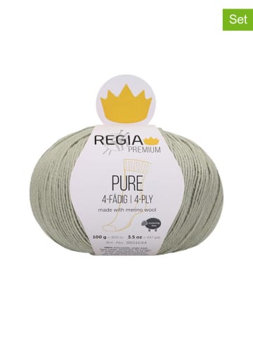 Regia Przędza wełniana (5 szt.) "Premium Pure" w kolorze beżowym - 5 x 100 g