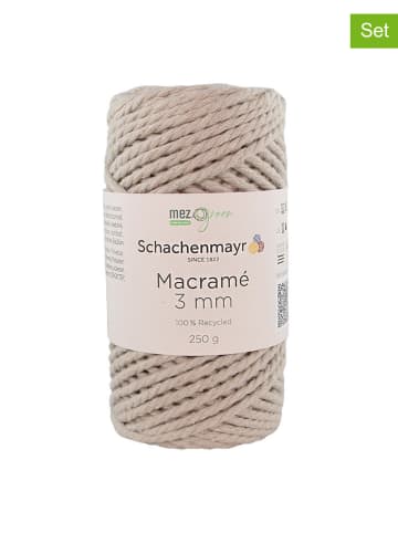 Schachenmayr since 1822 4er-Set: Baumwollgarne ''Macramé 3 mm'' in Beige - 4x 250 g