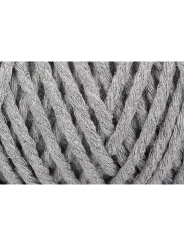 Schachenmayr since 1822 Przędza bawełniana (4 szt.) "Macramé 5 mm" w kolorze szarym - 4 x 250 g