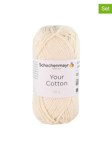 Schachenmayr since 1822 10-delige set: katoenen garen "Your Cotton" crème - 10x 50 g