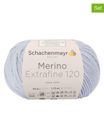 Schachenmayr since 1822 10-delige set: wollen garen ''Merino Extrafine 120'' lichtblauw - 10x50 g